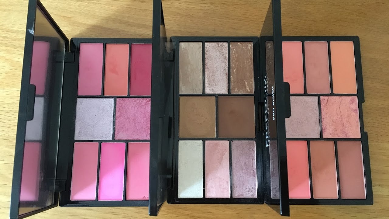 Freedom Makeup London Pro Blush Palettes / Swatches YouTube