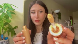 asmr | getting you ready to go out | doing your makeup & hair