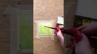Watercolor clover using masking fluid for 18/100 tiny paintings in 2025 ￼