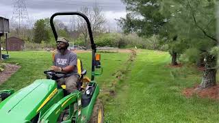 County Line Sub Soiler, Poor Man’s French Drain, Water Runoff Management, John Deere 1025r