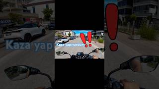 Kaza yapıyordum kıl payı kurtuldum #motovlog #motorcycle #vlog #kaza #motor #motorkazası
