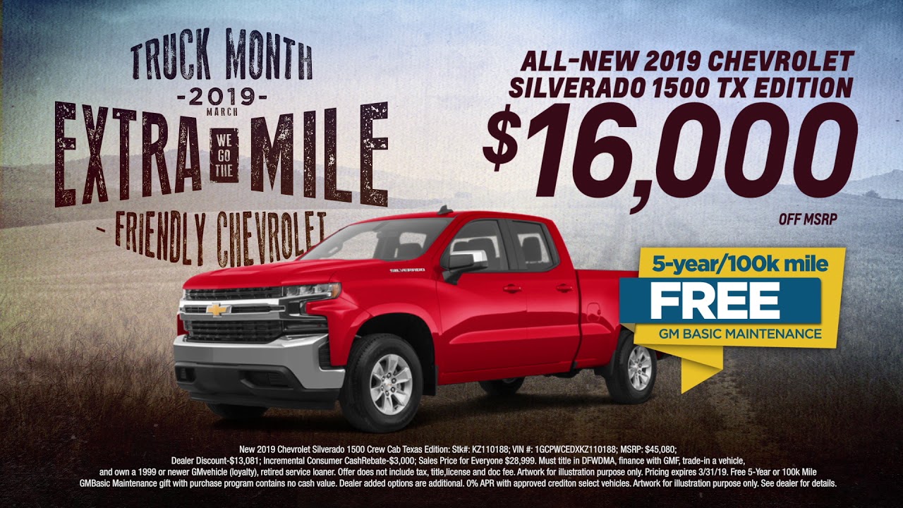 Friendly Chevrolet Truck Month 2019 Silverado 06s YouTube