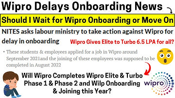 Wipro Breaking News, NITES asks Labour Ministry to take action against Wipro For Delay in Onboarding