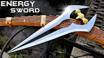Hands Forged Halo Energy SWORD out of Rusty Leaf SPRING