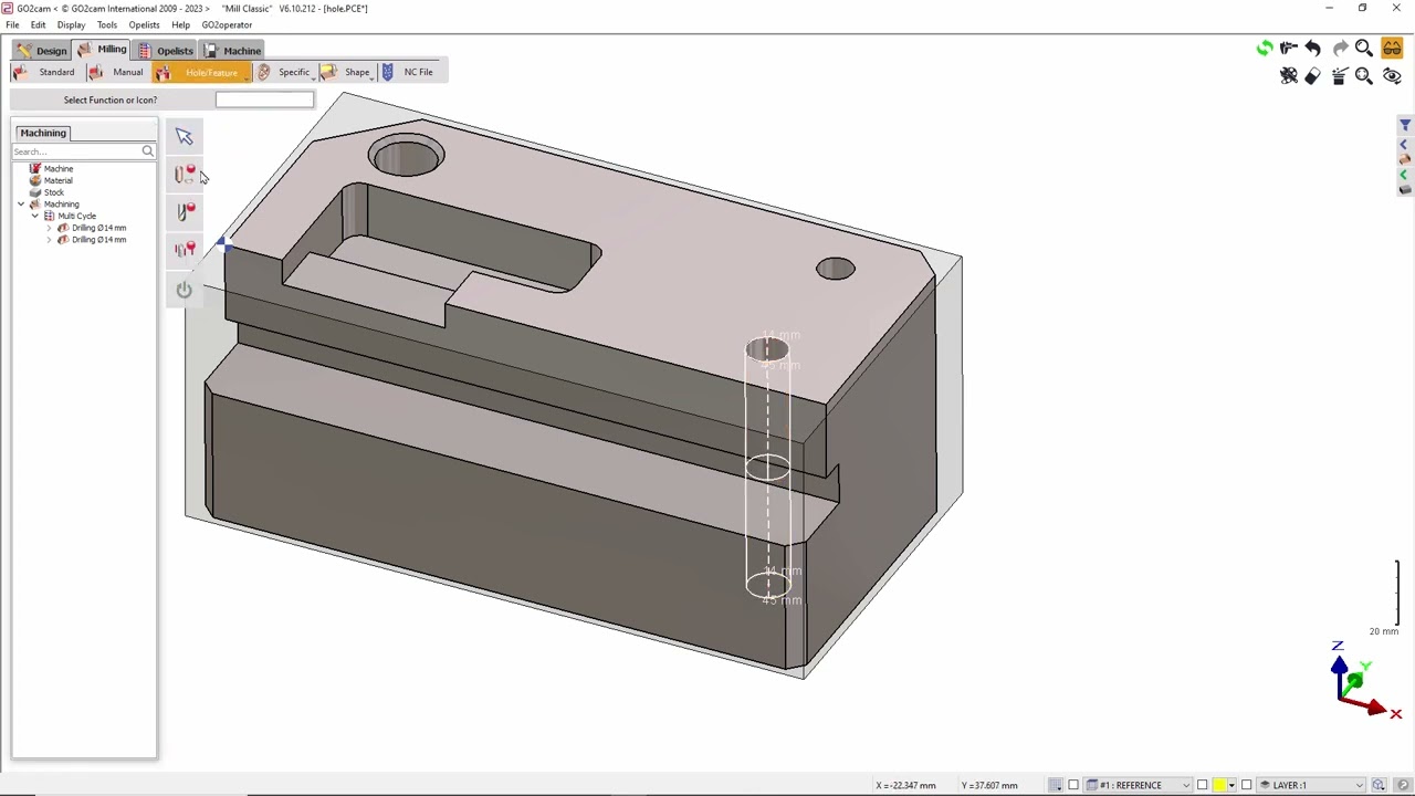 Обработка отверстий с двух сторон