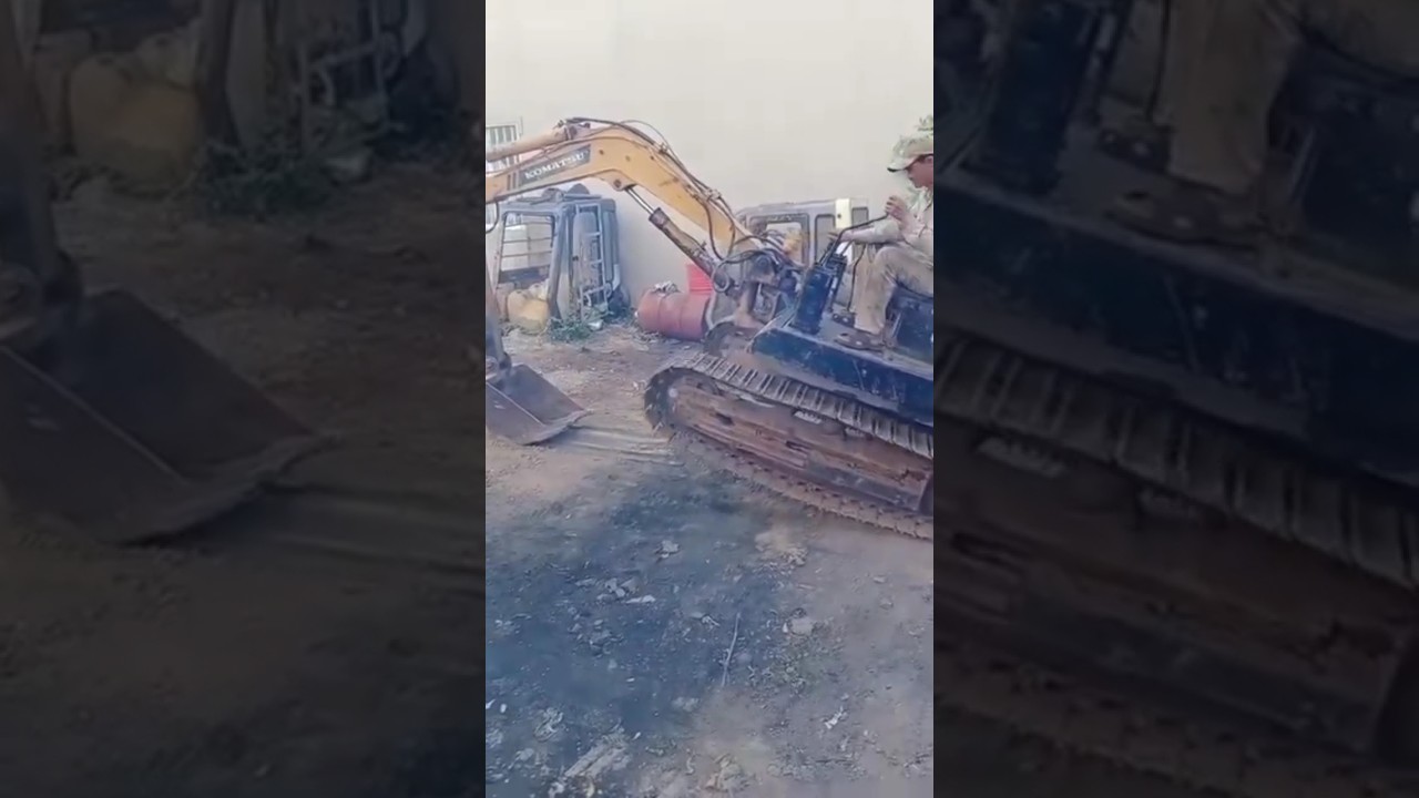 Mini komatus excavator machine amazing kar raha ha-