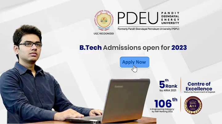 B. Tech Admissions Open 2023 | PDEU
