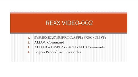 REXX Programming | 02 | Implicit Execution