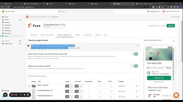 Fuze Post Purchase Upsell Shopify App - Banners with video instructions