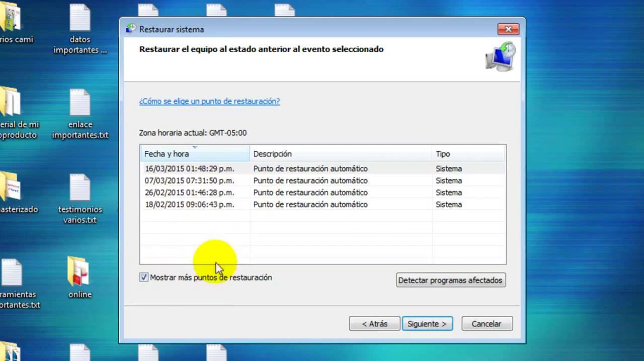Como Restaurar Windows 7 a un Punto Anterior / Facil y Rapido YouTube