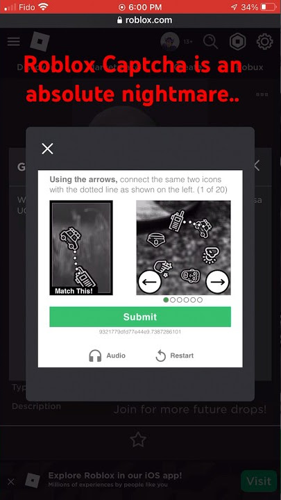 Roblox Captcha at its finest..