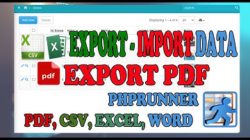 TUTORIAL EXPORT / IMPORT DATA PHP KE EXCEL, WORD, PDF, PRINT - TUTORIAL PHPRUNNER