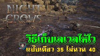 Night Crows วิธีเก็บเลเวลให้ไวแป๊บเดียว 35 ไม่นาน 40