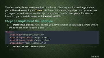 How to Place External Links on Button Click in Android Apps