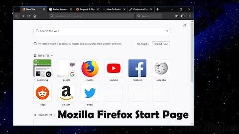 Make Google Search Mozilla Firefox Start Page or Homepage