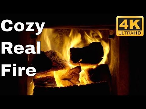 4K Fireplace Screensaver for Christmas Day and Winter on TV or PC