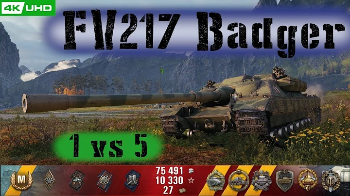 World of Tanks FV217 Badger Replay - 9 Kills 7.4K DMG(Patch 1.6.0)