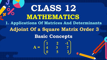 TN Class 12 Maths Concept | Adjoint of a Square Matrix Order 2 | Math Talks + | Chapter 1 | Tamil