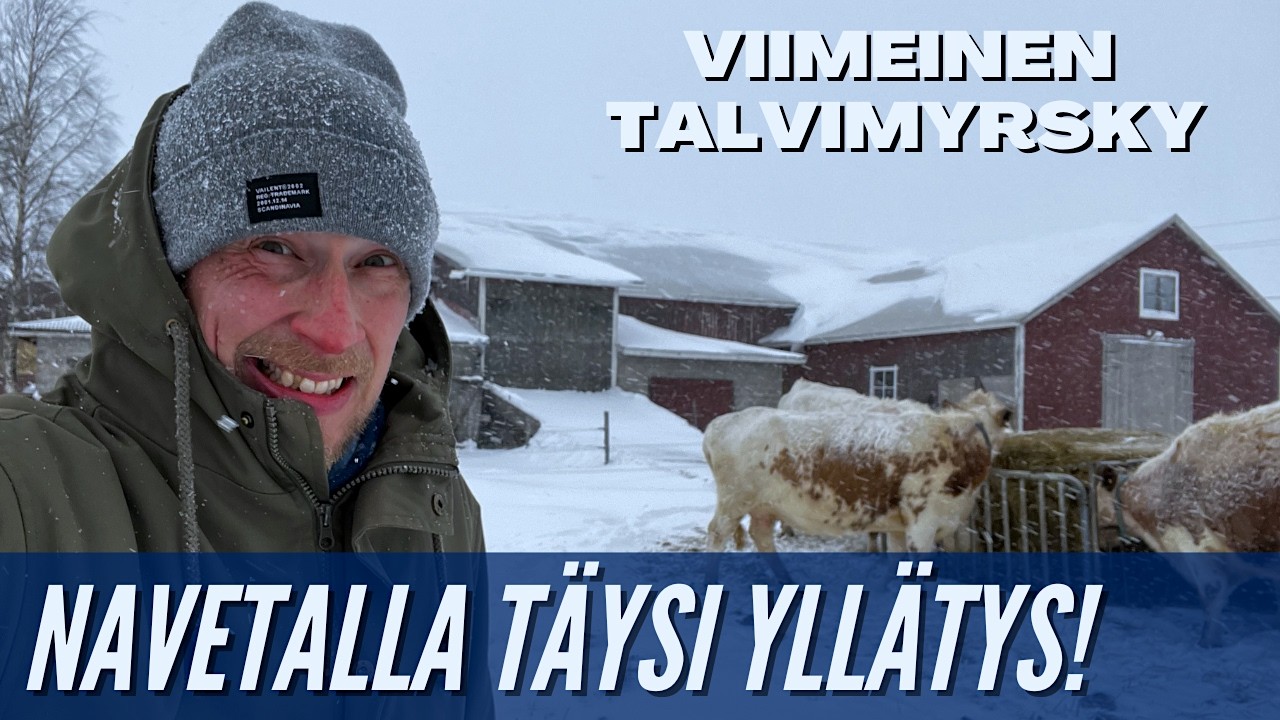 Talven viimeinen myrsky… ja navetassa täysi yllätys!