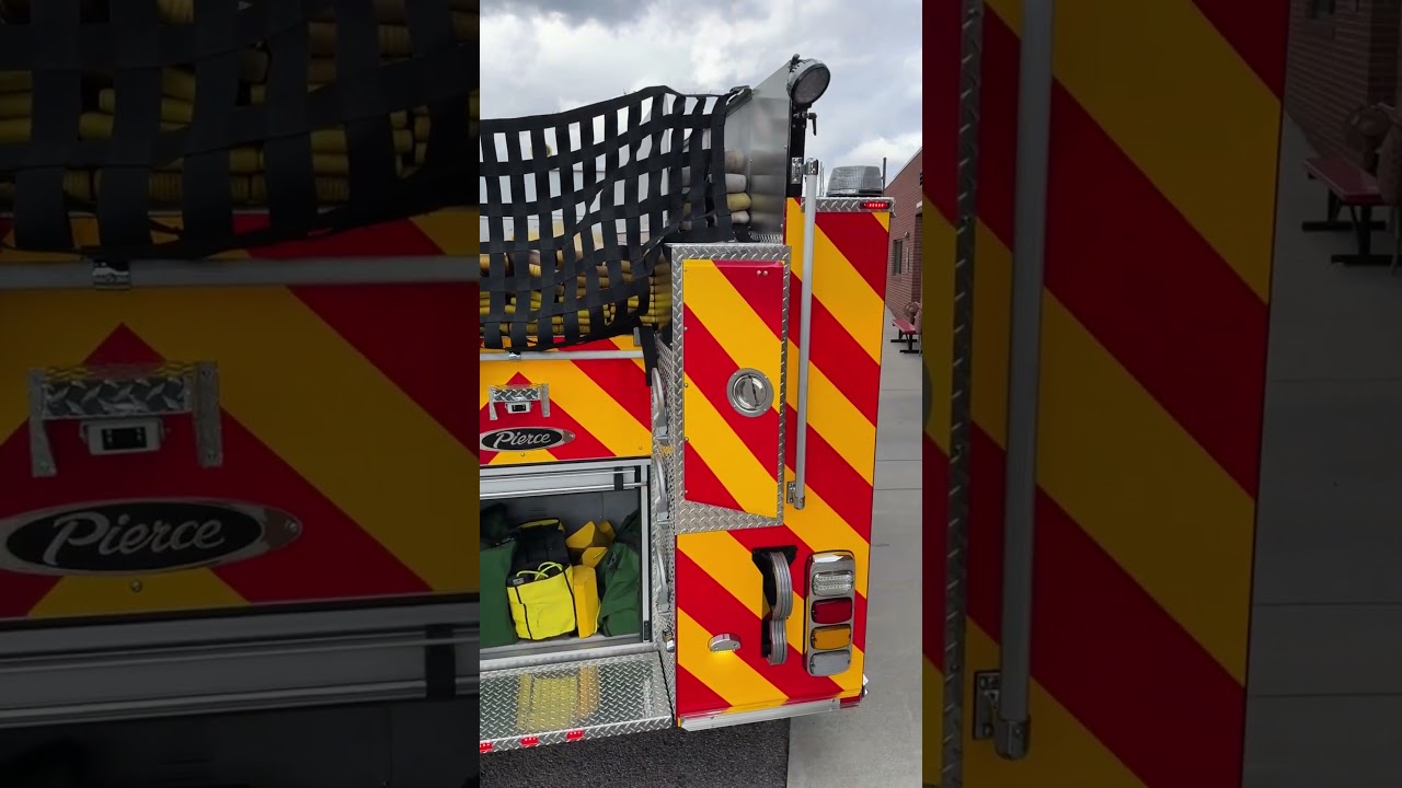 Clinton Fire Department's latest Pierce Saber rig featuring local team "Blaze" logo.