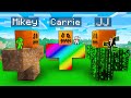 JJ vs Mikey vs Carrie: SECRET GIANT GOLEM BATTLE in Minecraft - Maizen