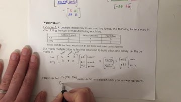 Matrix Multiplication Word Problems