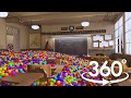 Classroom fills with balls 3d  vr 360