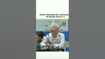 jimin showing the advantage of being tiny 🥰