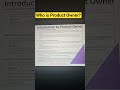 Who is Product Owner? #productowner