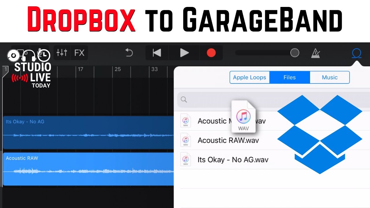 How To Import Audio From Dropbox To GarageBand IOS iPhone iPad YouTube