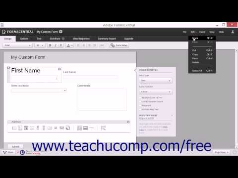 Formatting Form Fields