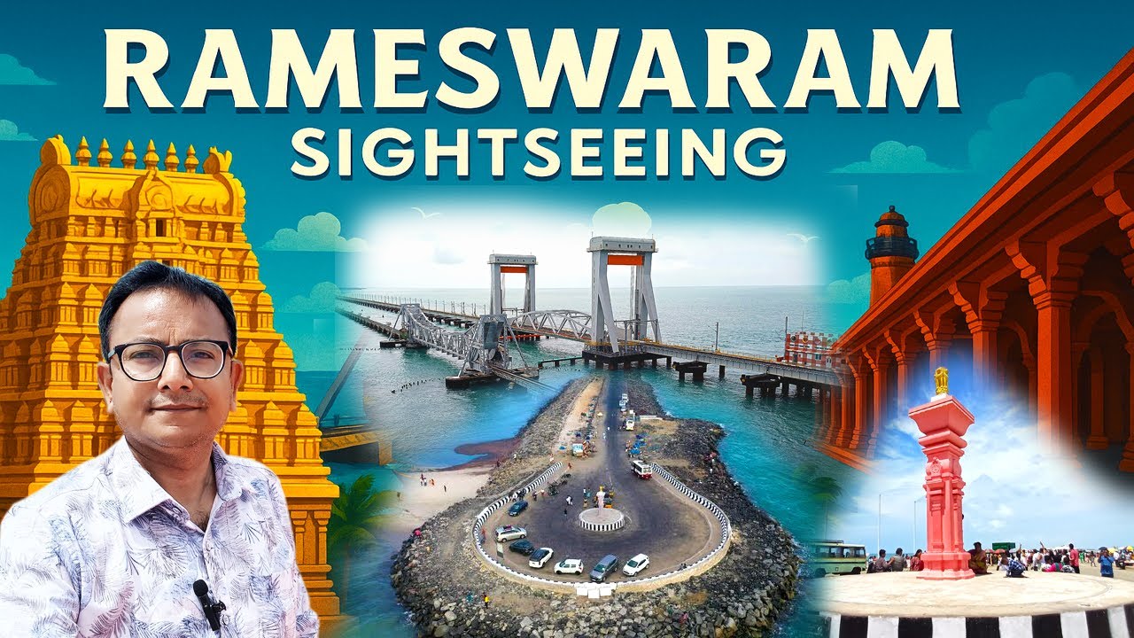 🌊 Explore the Divine Beauty of Rameswaram | Complete Sightseeing Tour 🛕🚴‍♂️I Rameswaram Temple