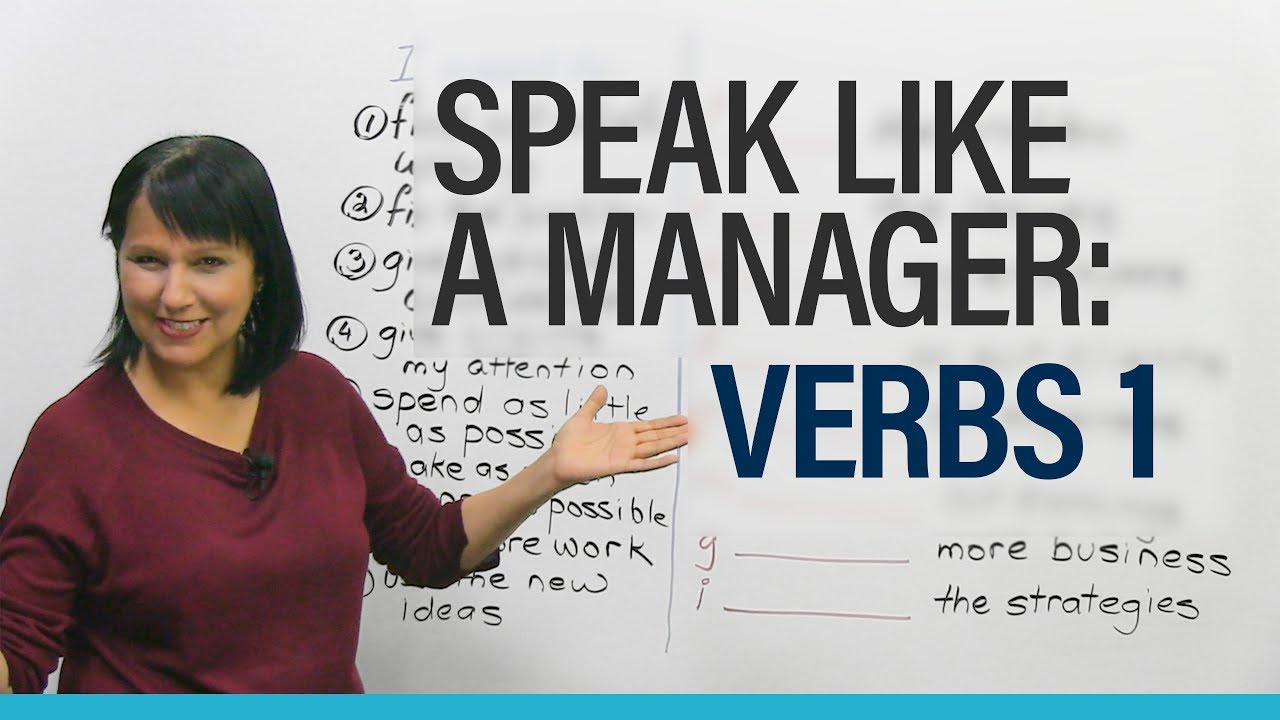 ⁣Speak like a Manager: Verbs 1