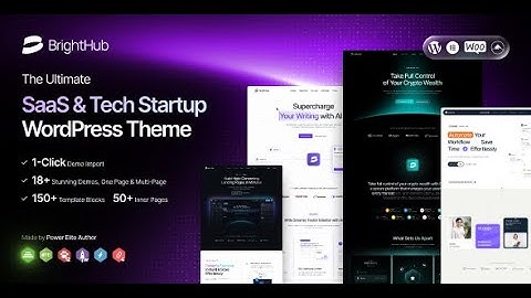 BrightHub - Saas & Tech Startup Wordpress Theme [ Installation Guide | Free Download ]