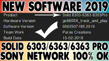 GX6605X SOLID 6303, 6363 AND 6363 PRO NEW POWERVU KEY SOFTWARE 2019 || Usama Tech