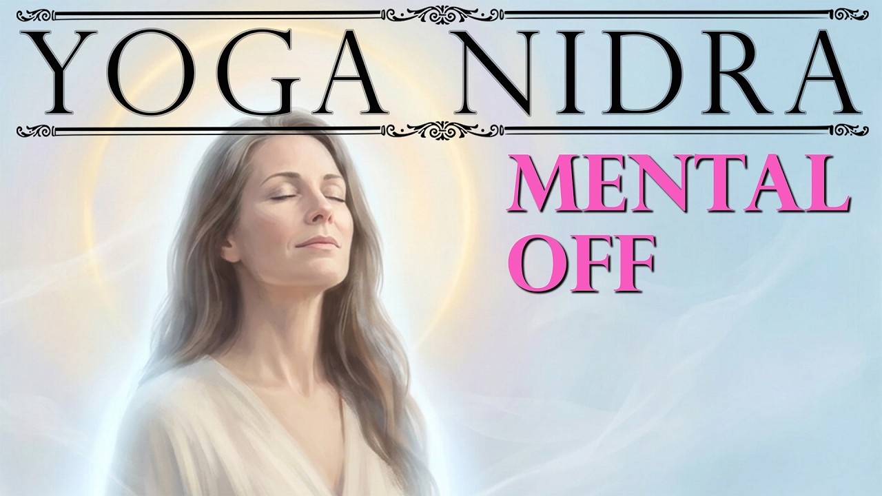 Femme ayant les yeux fermés en état de relaxation profonde pendant une séance de yoga nidra