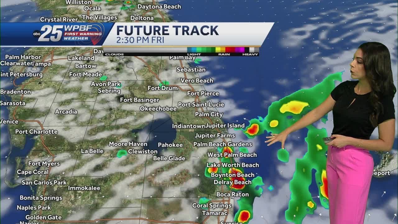 Isolated rain and strong storms possible - YouTube