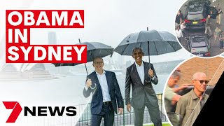 Barack Obama arrives in Sydney, meets with Prime Minister Anthony Albanese while touring Sydney