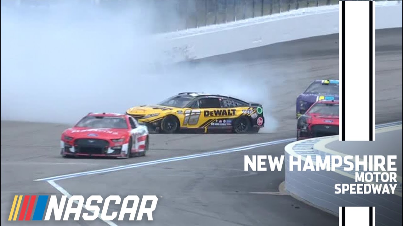 Kyle Busch spins by himself at the start of Stage 2