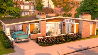  Modern Mid-Century Home || The Sims 4: Growing Together Speedbuild || No CC
