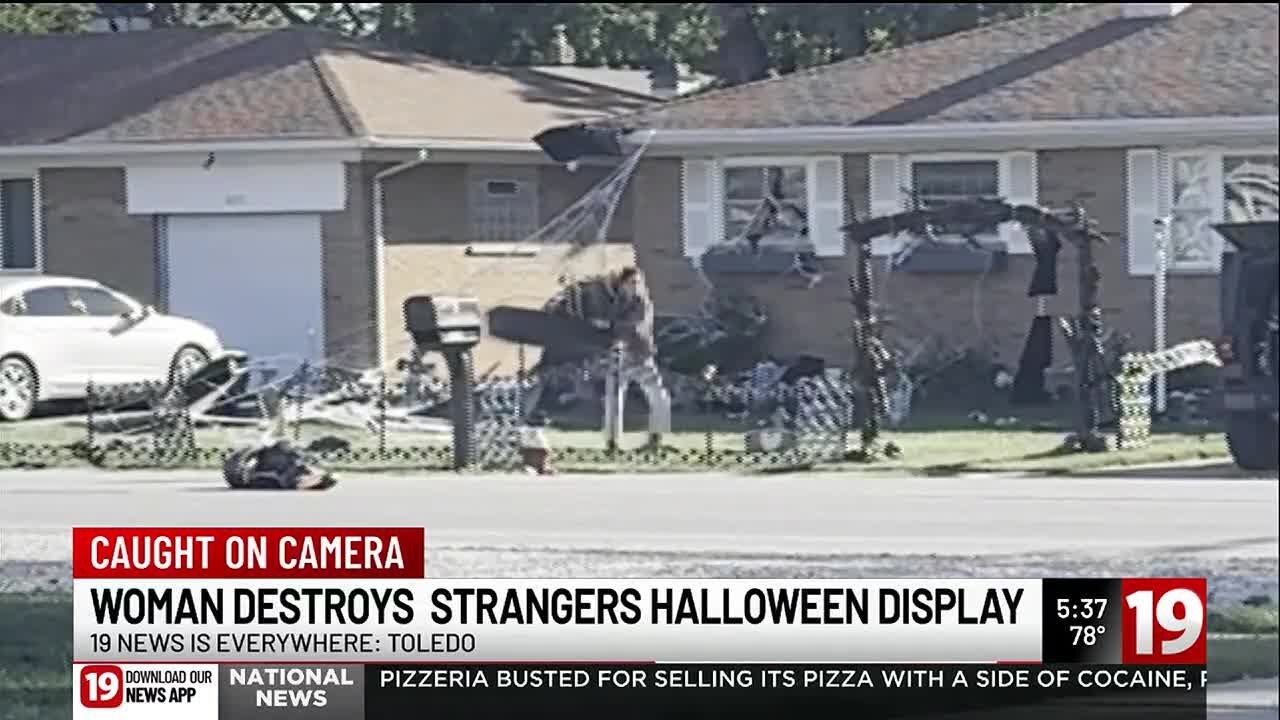 Ohio woman destroys $1,000 worth of strangers' Halloween decorations