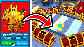 New UPDATE🤩I OPENING 1000 CRATES AND SOLD UPGRADED TITAN CLOCKMAN FOR 1M💎GEMS | Toilet Tower Defense