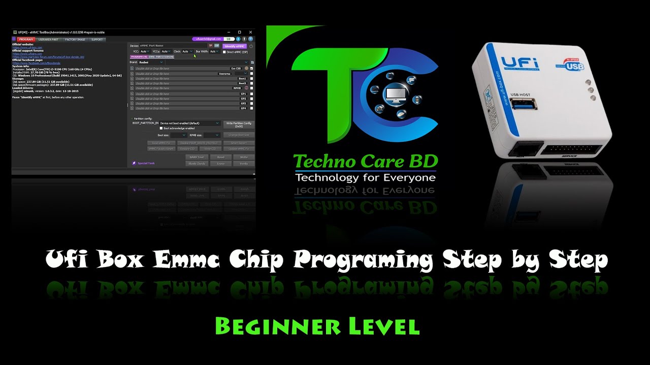 EMMC Programming UFI BOX Step By Step Beginner To Expert Advance Microchip Training TechnocareBD 4K