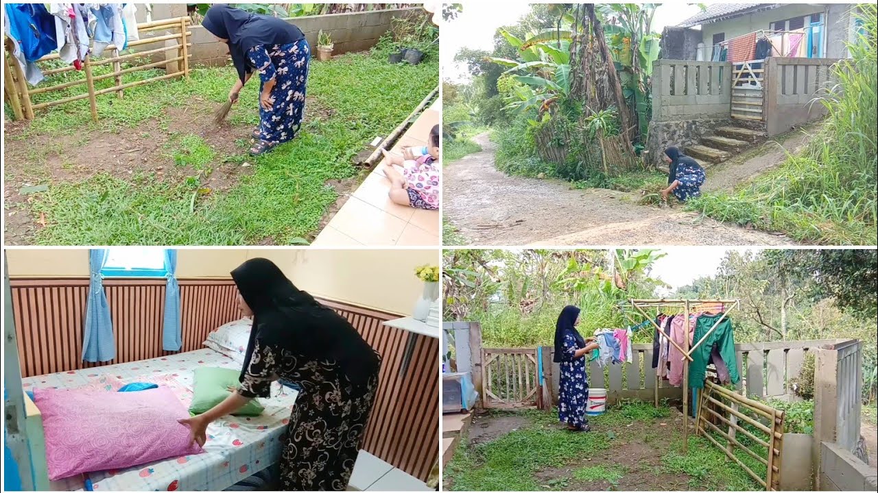 BEBERES DAN BERSIH BERSIH RUMAH SEDERHANA ✨Daily vlog irt desa