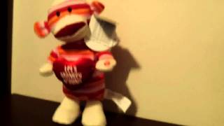 Valentine Side Stepper Sock Monkey-Striped