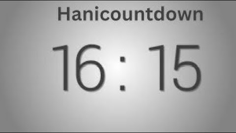 16 Minutes 15 seconds countdown Timer   Beep at the end   Simple Timer sixteen min fifteen sec