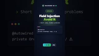 Field Injection in Spring 🚫 Why You Should Avoid It, Explained in 60 Seconds #shorts