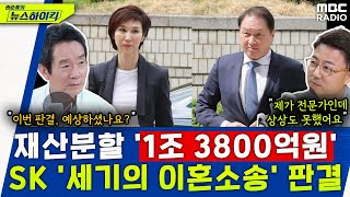 법원 "최태원, 노소영에 1조 3800억원 재산분할" 판결...헌재는 첫 검사 탄핵 '기각' - 정상근&양지열, [권순표의 뉴스하이킥], MBC 240530 방송