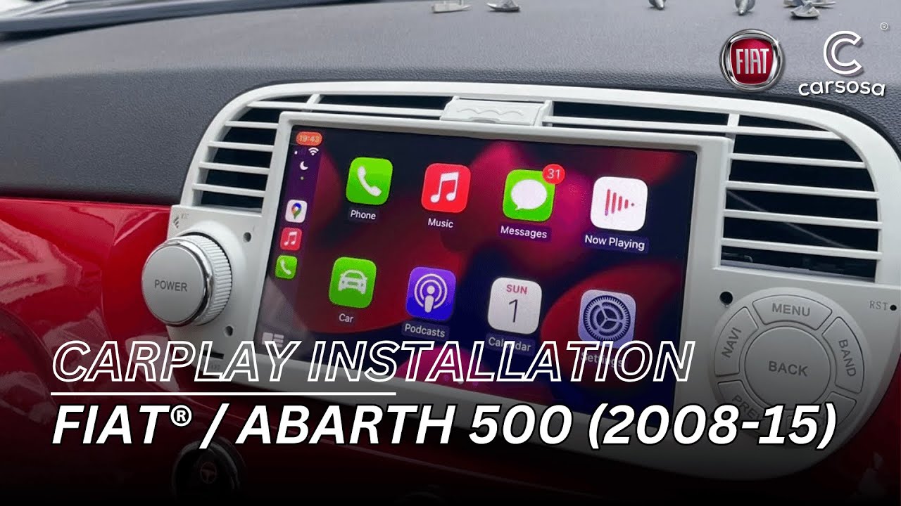 Apple CarPlay & Android Auto Radio Install on FIAT 500 (2008-2015