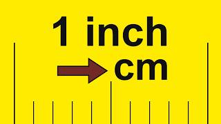 Convert 1 Inch to Centimeters 1 in to cm